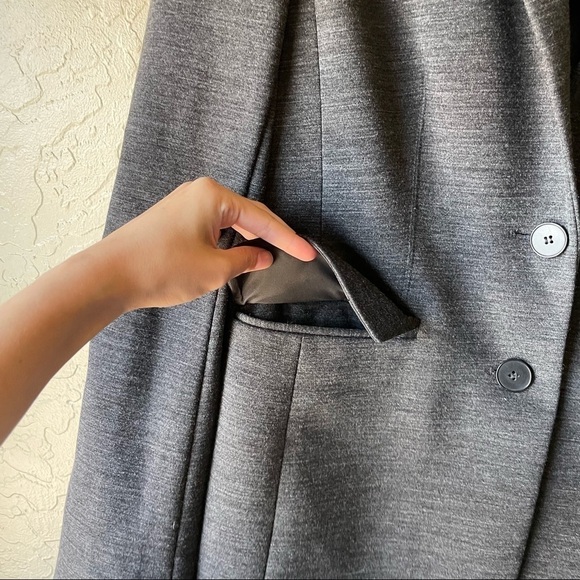 Ann Taylor Gray Double Button Blazer - Picture 4 of 8